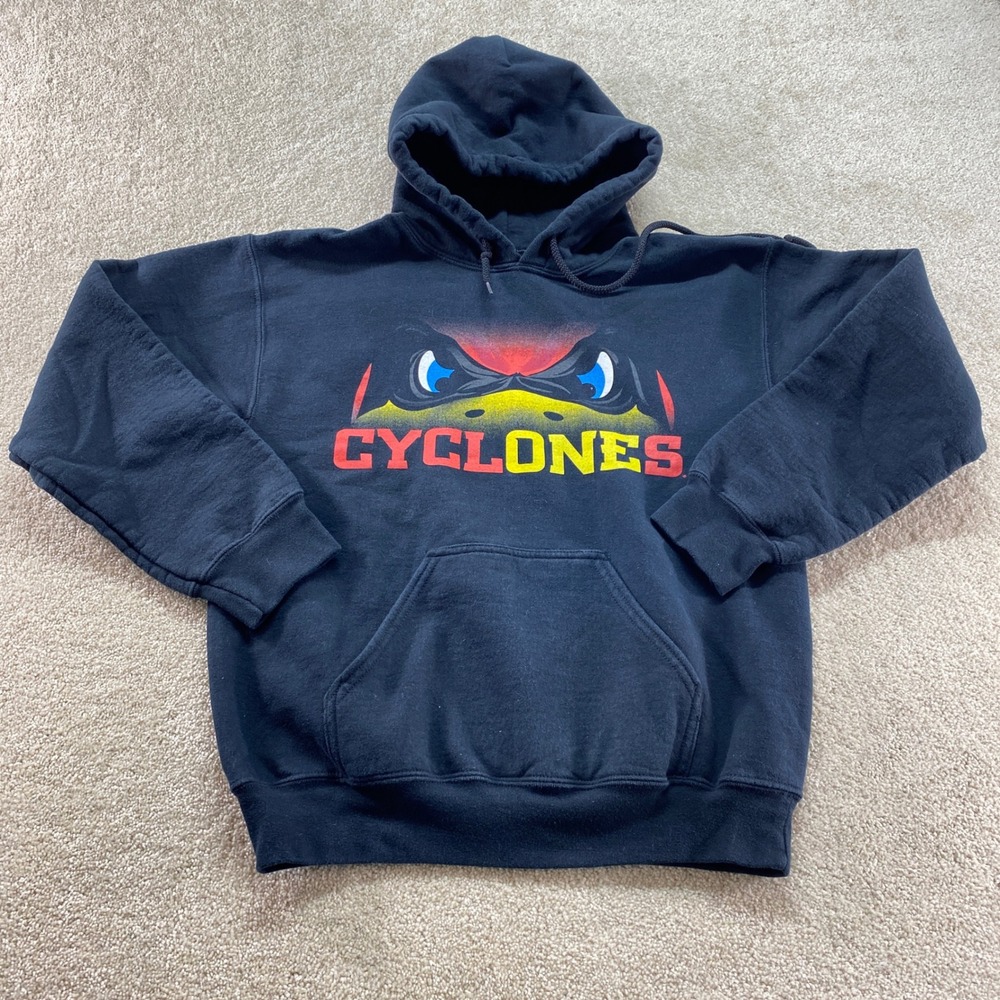 Gildan DryBlend Sweatshirt Mens Small‎ Black Pullover Hoodie Iowa State Cyclones